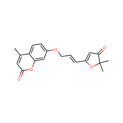 Cc1cc(=O)oc2cc(OC/C=C/C3=CC(=O)C(C)(C)O3)ccc12 ZINC000013819830