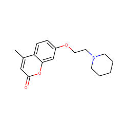 Cc1cc(=O)oc2cc(OCCN3CCCCC3)ccc12 ZINC000004843849