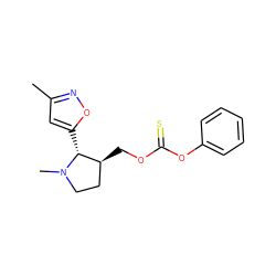 Cc1cc([C@@H]2[C@@H](COC(=S)Oc3ccccc3)CCN2C)on1 ZINC000026474074