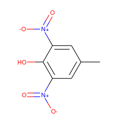 Cc1cc([N+](=O)[O-])c(O)c([N+](=O)[O-])c1 ZINC000001665962