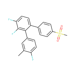 Cc1cc(-c2c(-c3ccc(S(C)(=O)=O)cc3)ccc(F)c2F)ccc1F ZINC000028391275