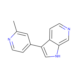 Cc1cc(-c2c[nH]c3cnccc23)ccn1 ZINC001772605709