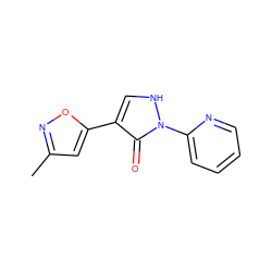 Cc1cc(-c2c[nH]n(-c3ccccn3)c2=O)on1 ZINC000169005750