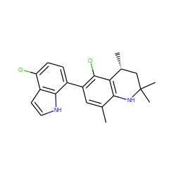 Cc1cc(-c2ccc(Cl)c3cc[nH]c23)c(Cl)c2c1NC(C)(C)C[C@H]2C ZINC000029043420