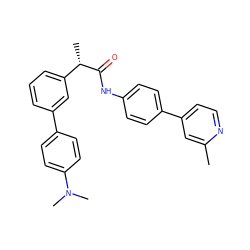 Cc1cc(-c2ccc(NC(=O)[C@@H](C)c3cccc(-c4ccc(N(C)C)cc4)c3)cc2)ccn1 ZINC000103273464