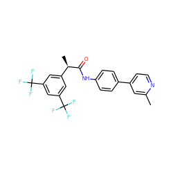 Cc1cc(-c2ccc(NC(=O)[C@H](C)c3cc(C(F)(F)F)cc(C(F)(F)F)c3)cc2)ccn1 ZINC000103290225