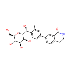 Cc1cc(-c2ccc3c(c2)C(=O)NCC3)ccc1[C@@H](O)[C@H]1O[C@H](CO)[C@@H](O)[C@H](O)[C@@H]1O ZINC001772601902