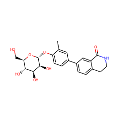 Cc1cc(-c2ccc3c(c2)C(=O)NCC3)ccc1O[C@H]1O[C@H](CO)[C@@H](O)[C@H](O)[C@@H]1O ZINC001772637557