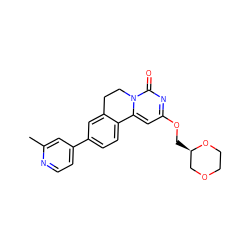 Cc1cc(-c2ccc3c(c2)CCn2c-3cc(OC[C@@H]3COCCO3)nc2=O)ccn1 ZINC000142951260