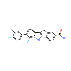 Cc1cc(-c2ccc3c4c([nH]c3c2F)-c2ccc(C(N)=O)cc2C4)ccc1F ZINC000034892947