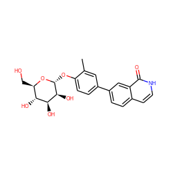 Cc1cc(-c2ccc3cc[nH]c(=O)c3c2)ccc1O[C@H]1O[C@H](CO)[C@@H](O)[C@H](O)[C@@H]1O ZINC000221888017