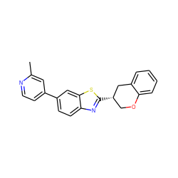 Cc1cc(-c2ccc3nc([C@H]4COc5ccccc5C4)sc3c2)ccn1 ZINC000049033530