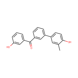 Cc1cc(-c2cccc(C(=O)c3cccc(O)c3)c2)ccc1O ZINC000073200422