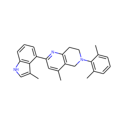 Cc1cc(-c2cccc3[nH]cc(C)c23)nc2c1CN(c1c(C)cccc1C)CC2 ZINC000169686049