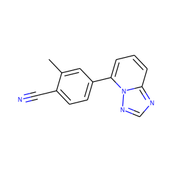 Cc1cc(-c2cccc3ncnn23)ccc1C#N ZINC001242768654