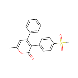 Cc1cc(-c2ccccc2)c(-c2ccc(S(C)(=O)=O)cc2)c(=O)o1 ZINC000013528570