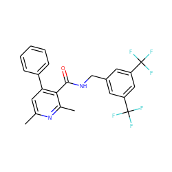 Cc1cc(-c2ccccc2)c(C(=O)NCc2cc(C(F)(F)F)cc(C(F)(F)F)c2)c(C)n1 ZINC000071317303