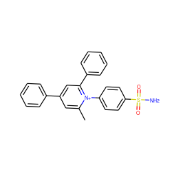 Cc1cc(-c2ccccc2)cc(-c2ccccc2)[n+]1-c1ccc(S(N)(=O)=O)cc1 ZINC000028004390