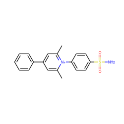 Cc1cc(-c2ccccc2)cc(C)[n+]1-c1ccc(S(N)(=O)=O)cc1 ZINC000027998322