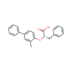 Cc1cc(-c2ccccc2)ccc1O[C@@H](Cc1ccccc1)C(=O)O ZINC000095593779