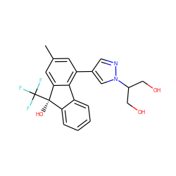 Cc1cc(-c2cnn(C(CO)CO)c2)c2c(c1)[C@](O)(C(F)(F)F)c1ccccc1-2 ZINC000142082716