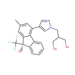 Cc1cc(-c2cnn(CC(CO)CO)c2)c2c(c1)[C@](O)(C(F)(F)F)c1ccccc1-2 ZINC000144926190