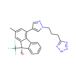 Cc1cc(-c2cnn(CCCc3nn[nH]n3)c2)c2c(c1)[C@](O)(C(F)(F)F)c1ccccc1-2 ZINC000144939293