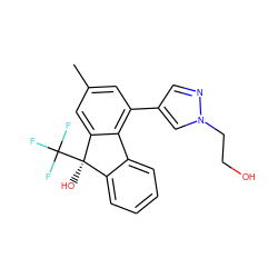 Cc1cc(-c2cnn(CCO)c2)c2c(c1)[C@](O)(C(F)(F)F)c1ccccc1-2 ZINC000142076346