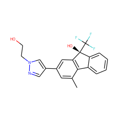 Cc1cc(-c2cnn(CCO)c2)cc2c1-c1ccccc1[C@@]2(O)C(F)(F)F ZINC000144901272