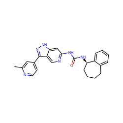 Cc1cc(-c2n[nH]c3cc(NC(=O)N[C@@H]4CCCCc5ccccc54)ncc23)ccn1 ZINC000261095463