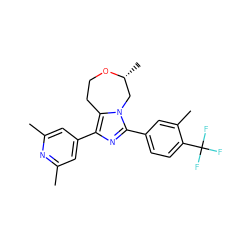 Cc1cc(-c2nc(-c3ccc(C(F)(F)F)c(C)c3)n3c2CCO[C@H](C)C3)cc(C)n1 ZINC001772641766