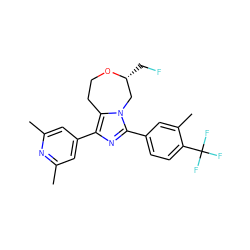 Cc1cc(-c2nc(-c3ccc(C(F)(F)F)c(C)c3)n3c2CCO[C@H](CF)C3)cc(C)n1 ZINC001772601508