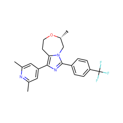 Cc1cc(-c2nc(-c3ccc(C(F)(F)F)cc3)n3c2CCO[C@H](C)C3)cc(C)n1 ZINC001772597475