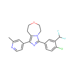 Cc1cc(-c2nc(-c3ccc(Cl)c(C(F)F)c3)n3c2CCOCC3)ccn1 ZINC001772620528