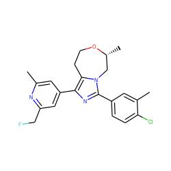 Cc1cc(-c2nc(-c3ccc(Cl)c(C)c3)n3c2CCO[C@H](C)C3)cc(CF)n1 ZINC001772611828