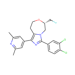 Cc1cc(-c2nc(-c3ccc(Cl)c(Cl)c3)n3c2CCO[C@H](CF)C3)cc(C)n1 ZINC001772647352