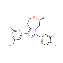 Cc1cc(-c2nc(-c3ccc(Cl)c(F)c3)n3c2CCO[C@H](C)C3)cc(CF)n1 ZINC001772639446