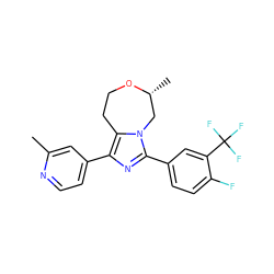 Cc1cc(-c2nc(-c3ccc(F)c(C(F)(F)F)c3)n3c2CCO[C@H](C)C3)ccn1 ZINC001772624085