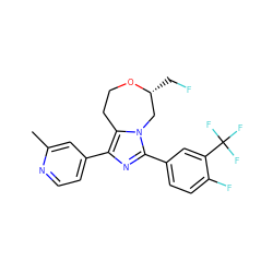 Cc1cc(-c2nc(-c3ccc(F)c(C(F)(F)F)c3)n3c2CCO[C@H](CF)C3)ccn1 ZINC001772620052