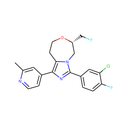 Cc1cc(-c2nc(-c3ccc(F)c(Cl)c3)n3c2CCO[C@H](CF)C3)ccn1 ZINC001772603997