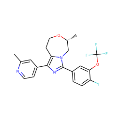 Cc1cc(-c2nc(-c3ccc(F)c(OC(F)(F)F)c3)n3c2CCO[C@H](C)C3)ccn1 ZINC001772578525