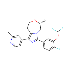 Cc1cc(-c2nc(-c3ccc(F)c(OC(F)F)c3)n3c2CCO[C@H](C)C3)ccn1 ZINC001772631467