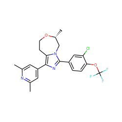 Cc1cc(-c2nc(-c3ccc(OC(F)(F)F)c(Cl)c3)n3c2CCO[C@H](C)C3)cc(C)n1 ZINC001772618313