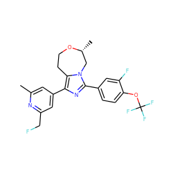 Cc1cc(-c2nc(-c3ccc(OC(F)(F)F)c(F)c3)n3c2CCO[C@H](C)C3)cc(CF)n1 ZINC001772650449