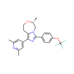 Cc1cc(-c2nc(-c3ccc(OC(F)(F)F)cc3)n3c2CCO[C@H](C)C3)cc(C)n1 ZINC001772621884