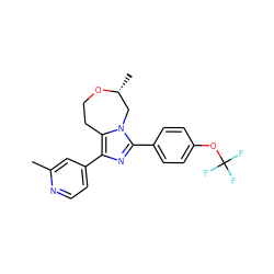 Cc1cc(-c2nc(-c3ccc(OC(F)(F)F)cc3)n3c2CCO[C@H](C)C3)ccn1 ZINC001772593357