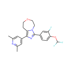 Cc1cc(-c2nc(-c3ccc(OC(F)F)c(F)c3)n3c2CCOCC3)cc(C)n1 ZINC001772620326