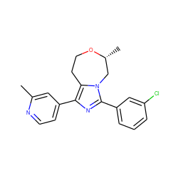 Cc1cc(-c2nc(-c3cccc(Cl)c3)n3c2CCO[C@H](C)C3)ccn1 ZINC001772590456