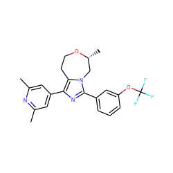 Cc1cc(-c2nc(-c3cccc(OC(F)(F)F)c3)n3c2CCO[C@H](C)C3)cc(C)n1 ZINC001772608763