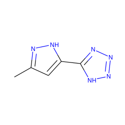 Cc1cc(-c2nnn[nH]2)[nH]n1 ZINC000028824286